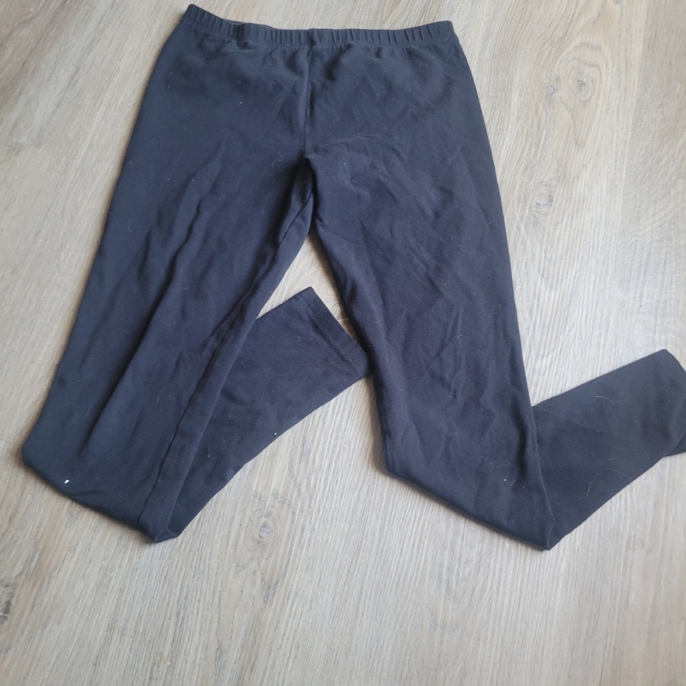 The Children's Place Legging Girls XL 14 Black Solid Cotton Stretch Basic Casual